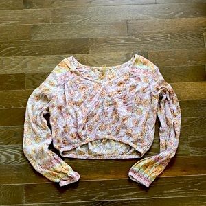 Billabong Womens Floral Crop Top SZ Small